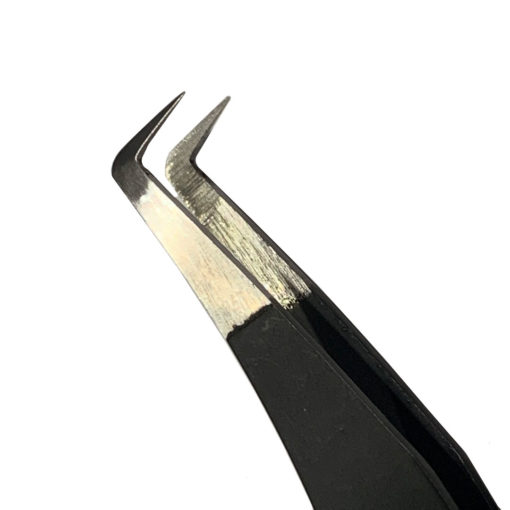 L-Type 90° Short Tip Volume Extension Tweezers - Image 2