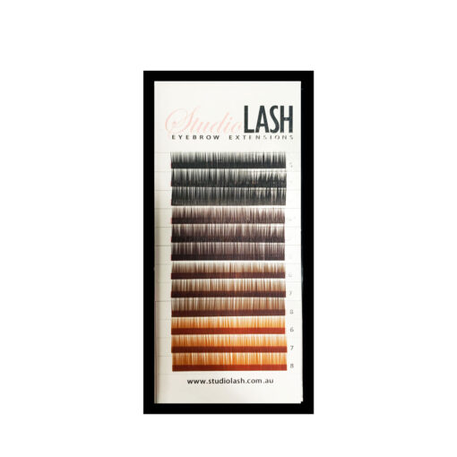 Eyebrow Extension Mix Colour Tray 0.10t 12 Line