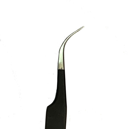 Eyelash Extension Tweezer S-Type Curved (Black) - Image 3