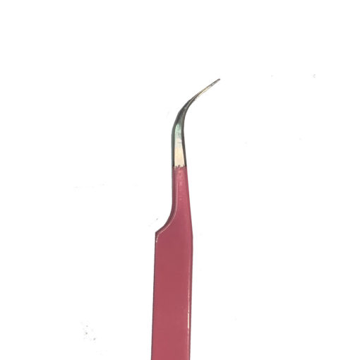 Eyelash Extension Tweezer S-Type Curved (Pink) - Image 3