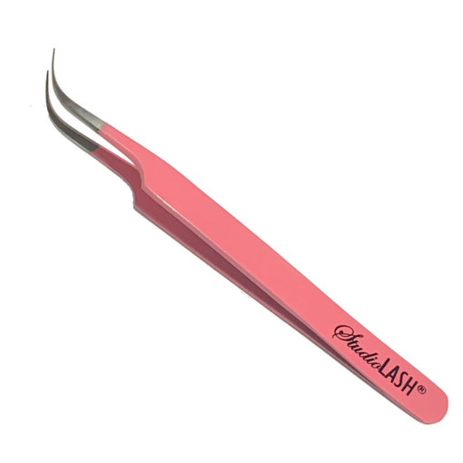Eyelash Extension Tweezer S-Type Curved (Pink)