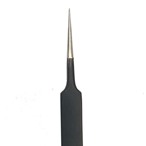 Straight Eyelash Extension Tweezer (Black) 12cm - Image 3